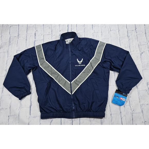 US Air Force ADULT SZ XS SHORT Jacket Blue Mesh Lined Zip Windbreaker Duro 2013 - Picture 1 of 14